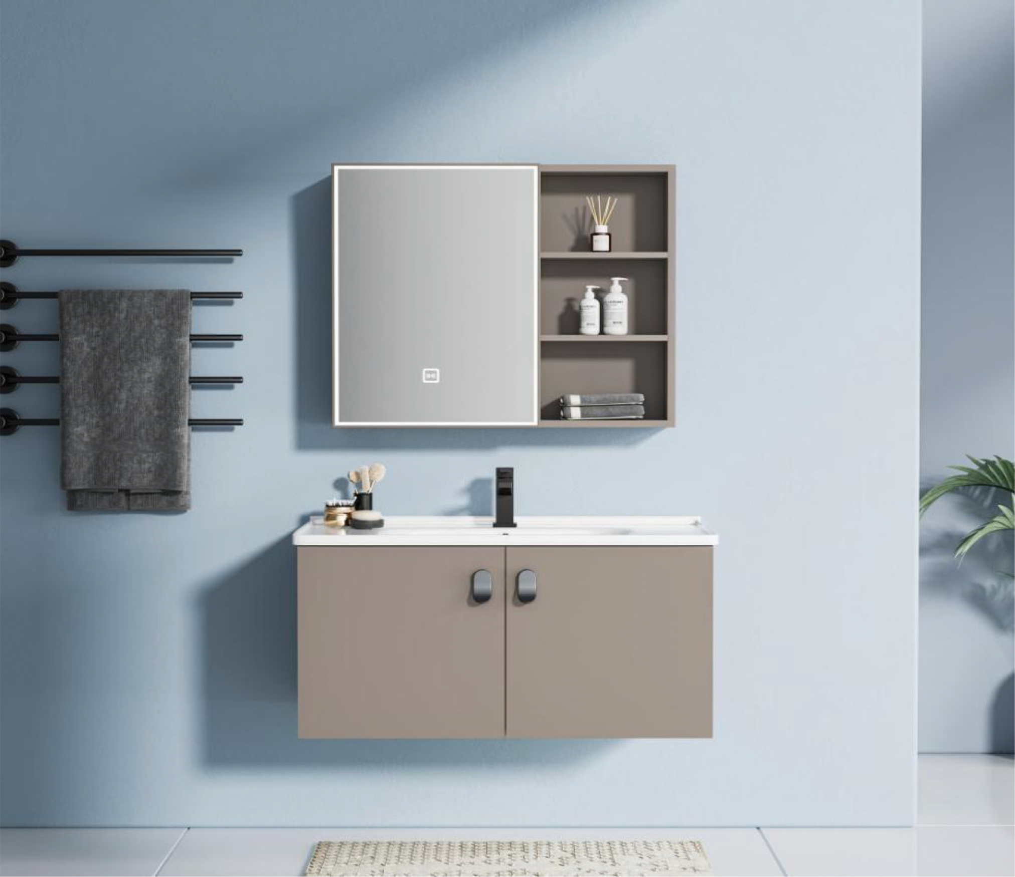 Bencardo SS-304 Vanity With Smart Mirror Cabinet X-500