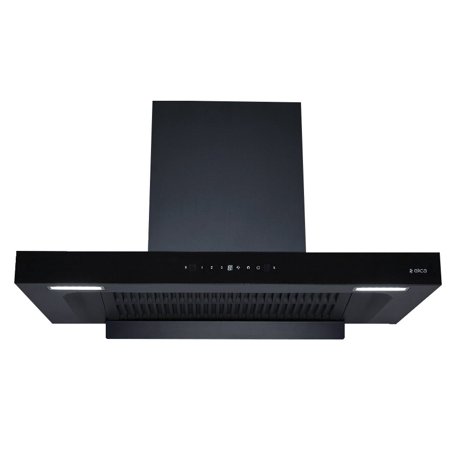 Elica 90 cm Stainless Steel Chimney FL PLUS 900 SPT MAX HAC LTW MS NERO