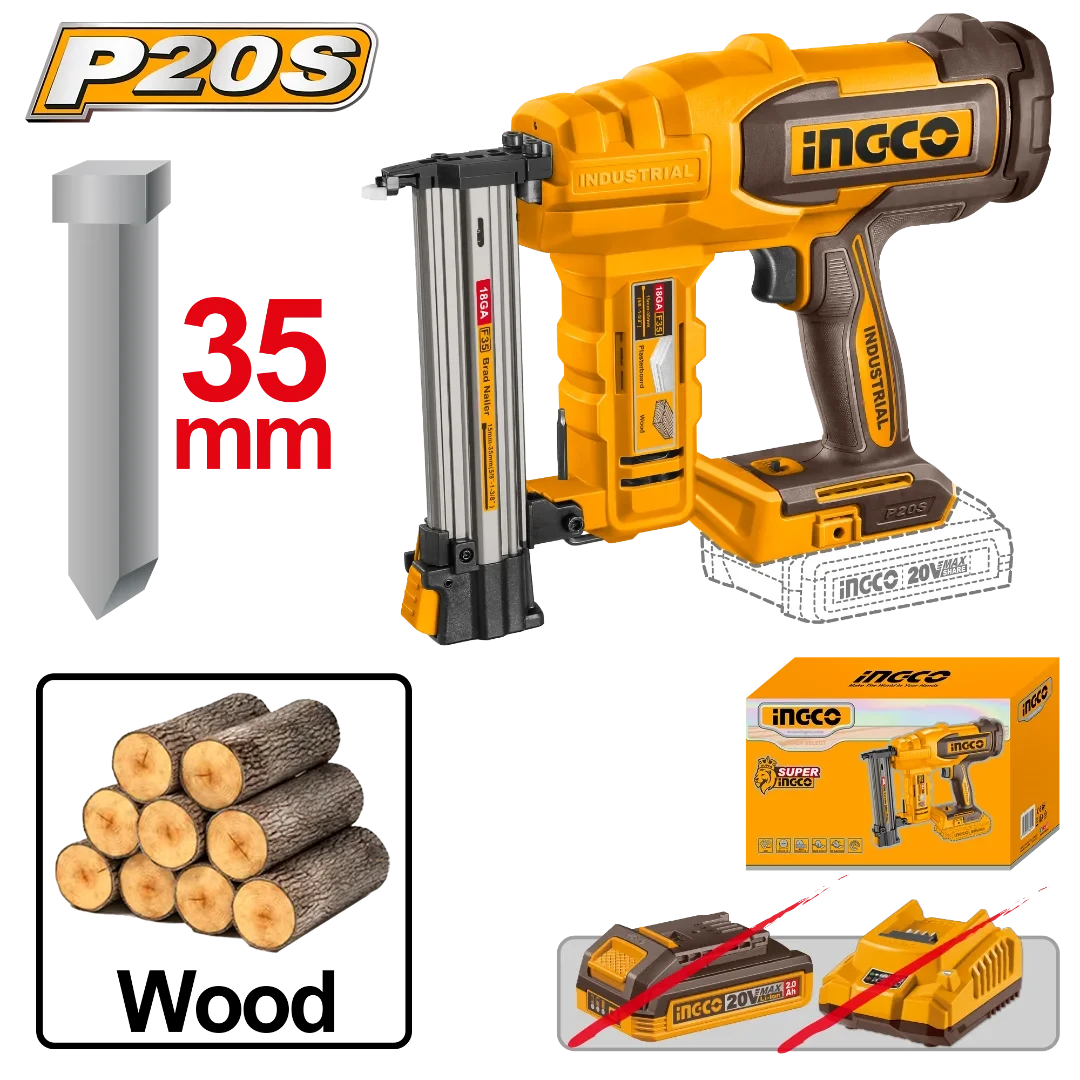 Ingco 20V Cordless brad nailer CBNLI2005