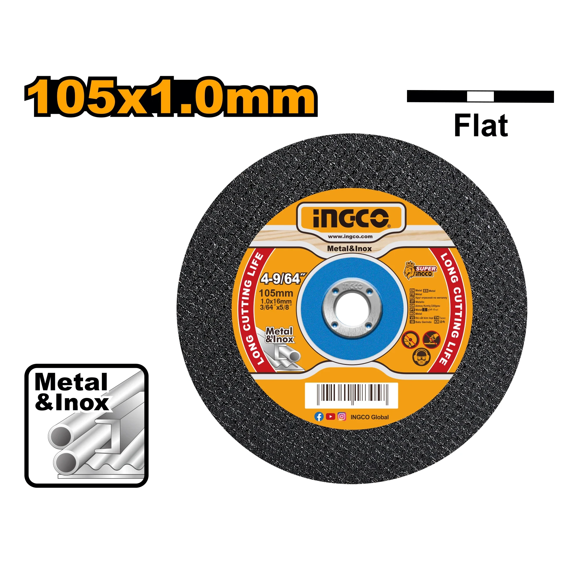 Ingco Abrasive metal cutting disc MCD101051