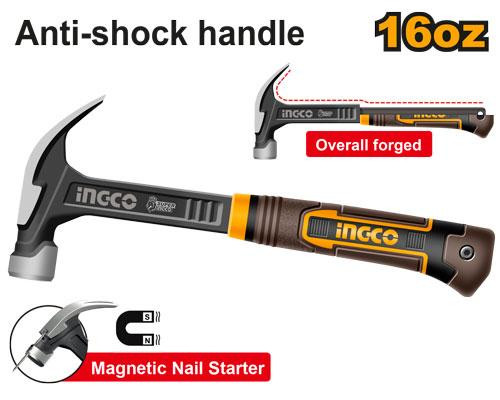 Ingco 16oz Claw hammer HCH81016L