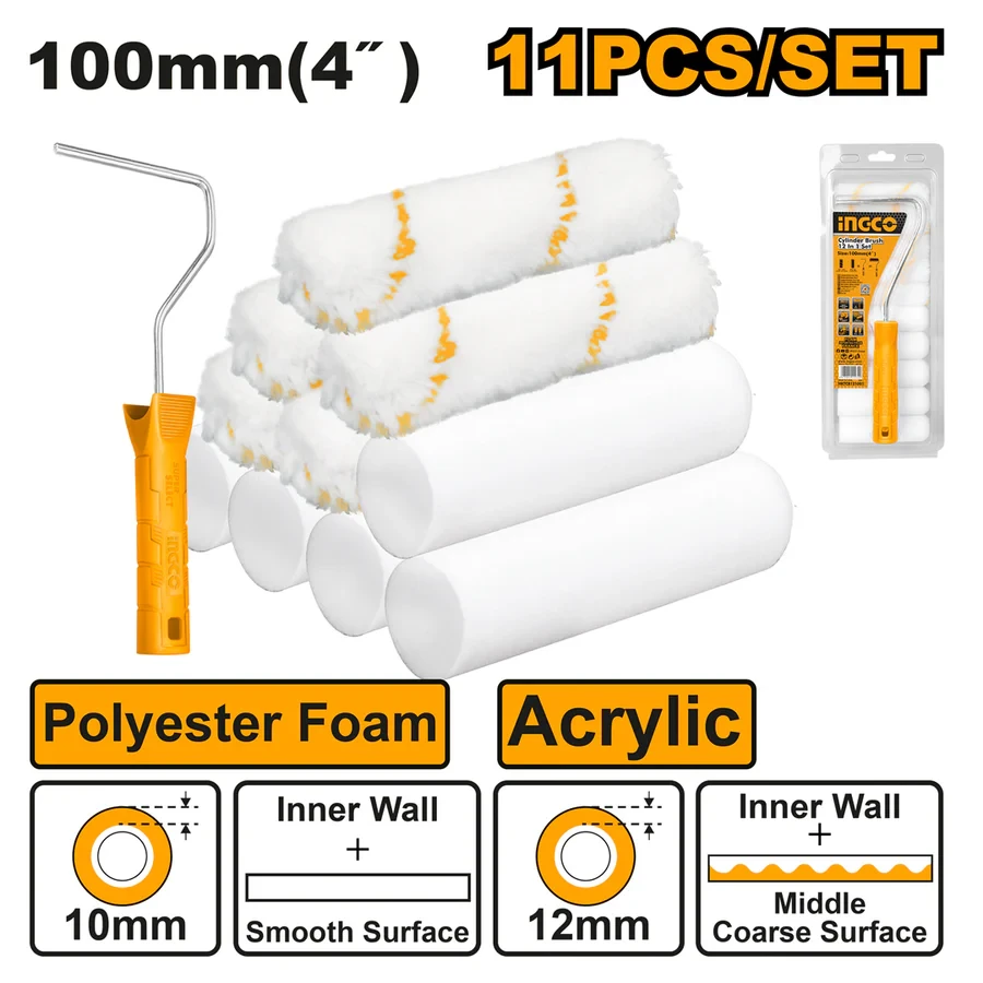 Ingco Cylinder brush 11 in 1 set(Inner wall)  HKTCB121001
