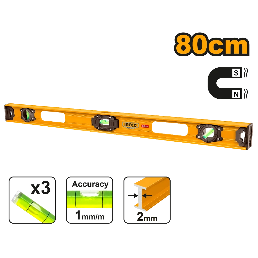 Ingco 80cm Spirit level HSL28080