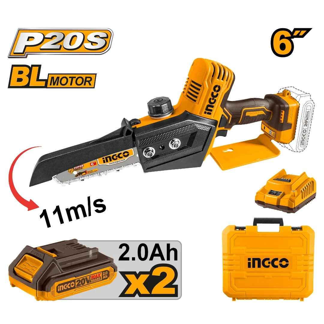 Ingco 20V Cordless mini chain saw CGSLI20686