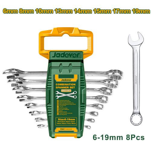 Jadever 6-19mm Combination Spanner Set JDSP1208