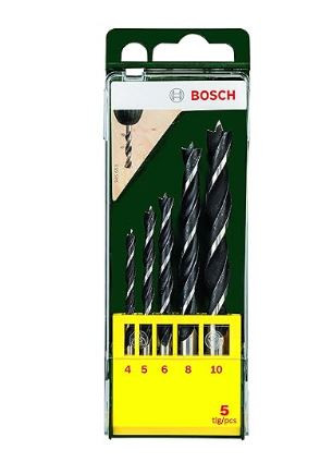 Bosch Professional Wood Drill Bit Set (5 pcs) (Diameter: 4/5/6/8/10 mm) 2,607,019,440