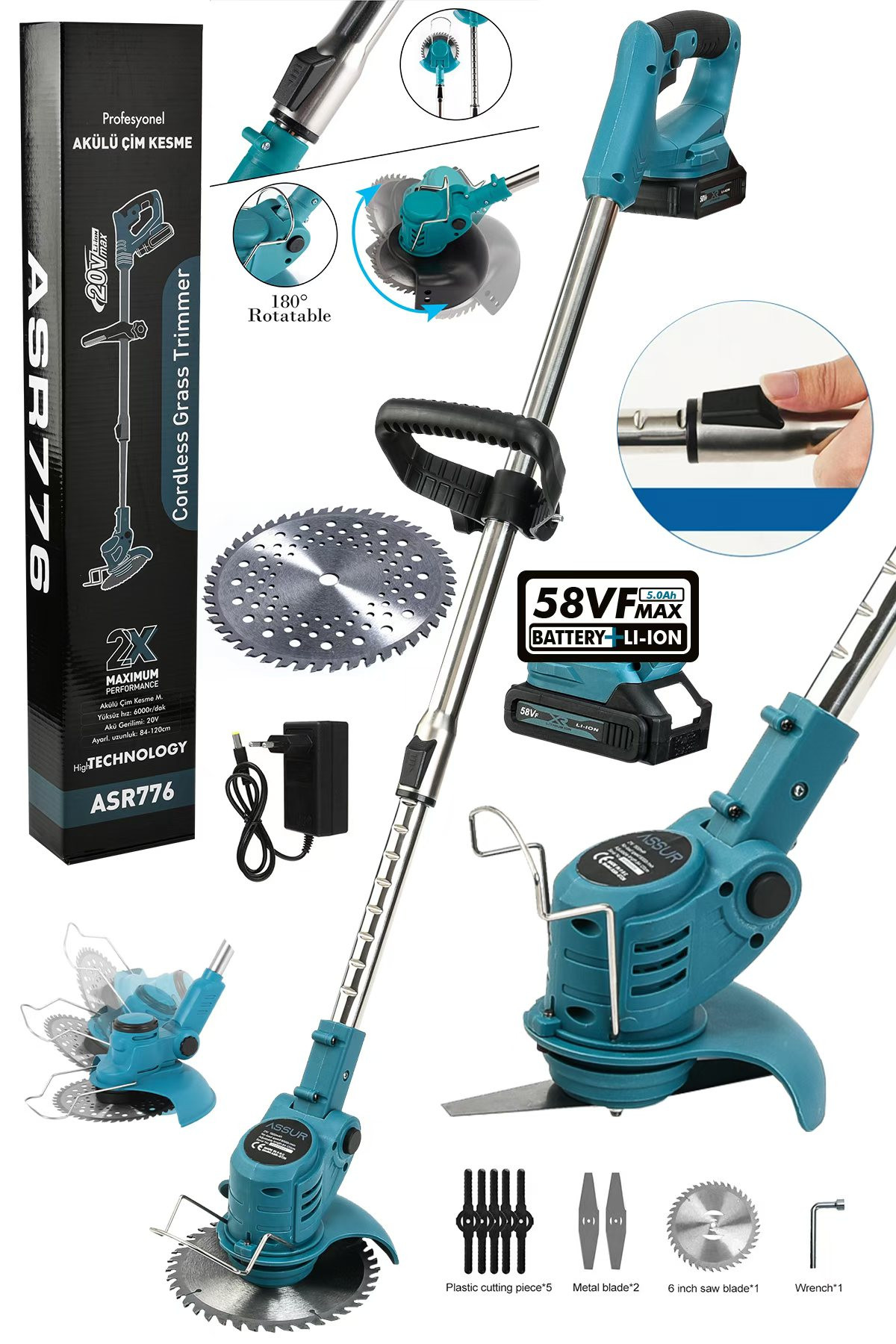 Assur 21V cordless Brush Cutter ASR 776