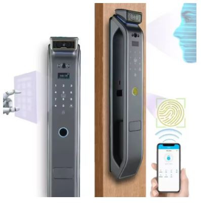 3D Face Lock Aluminum Door Digital App Fingerprint Lock-Door Lock