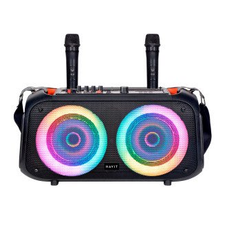 HAVIT SQ127BT Wireless Karaoke RGB Speaker With Dual Microphone