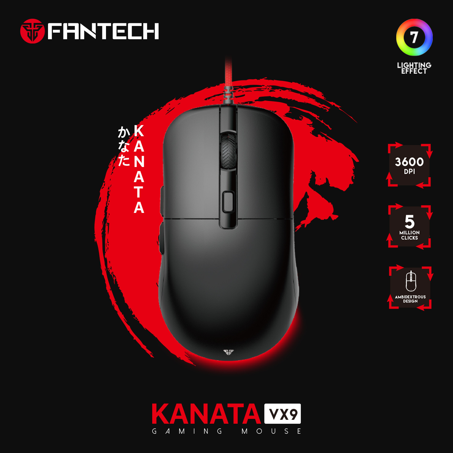 Fantech Mouse Gaming  Wired KANATA VX9
