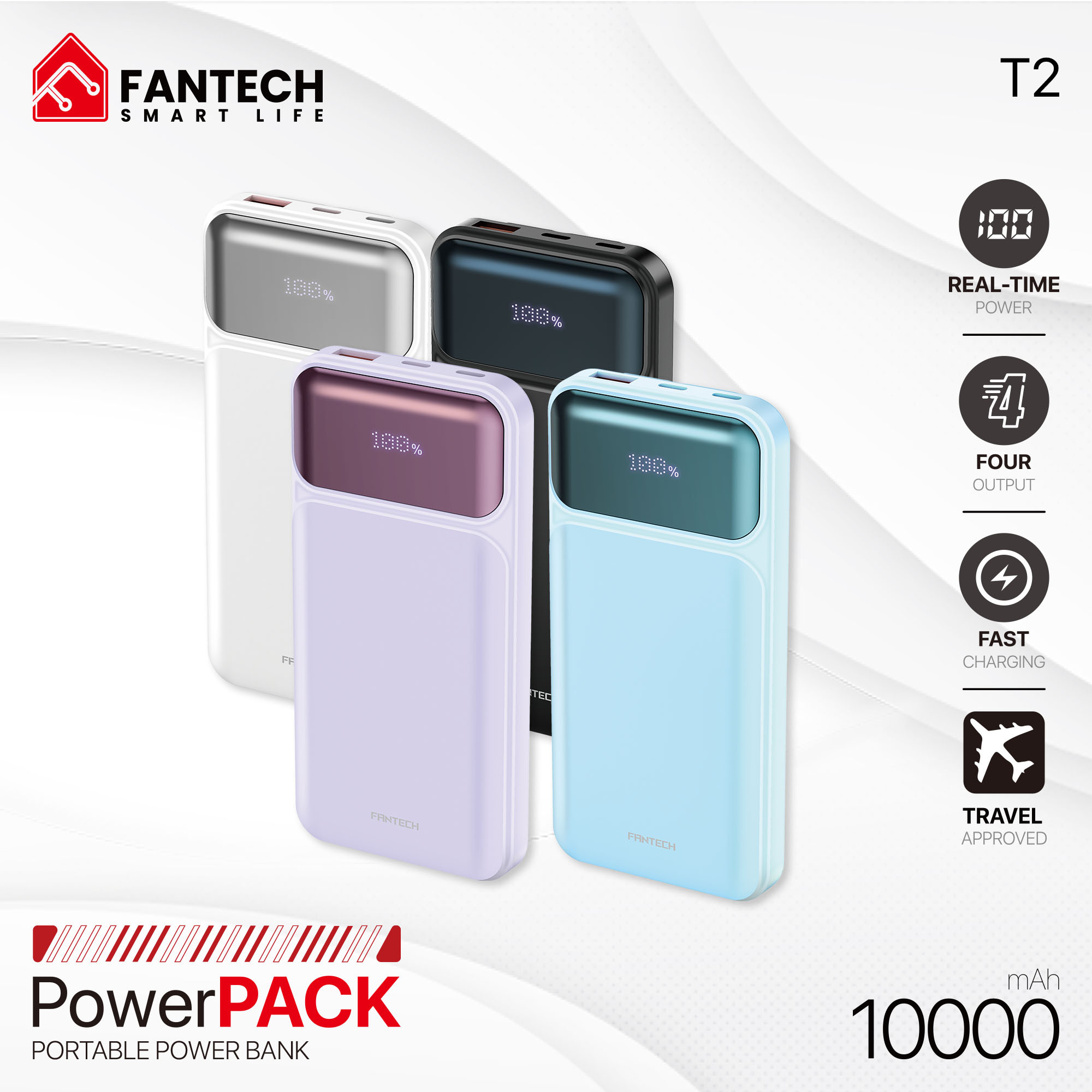 T2 powerpack 10000 mah portable powerbank