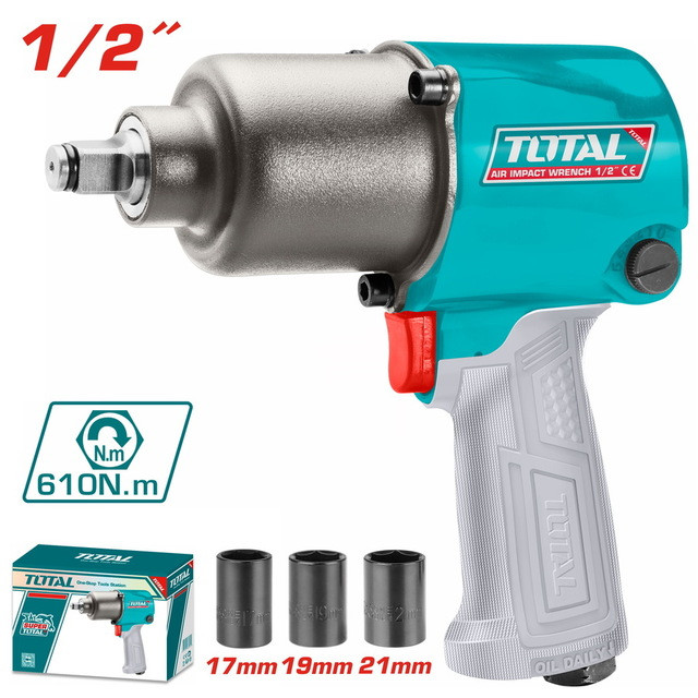 Total 1/2" 610 Nm Air Impact Wrench