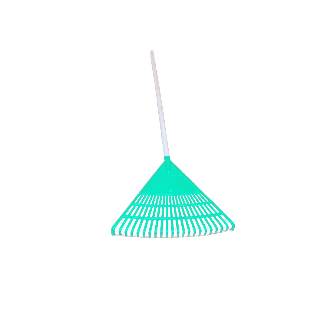 Plastic Leaf Rake with Stick