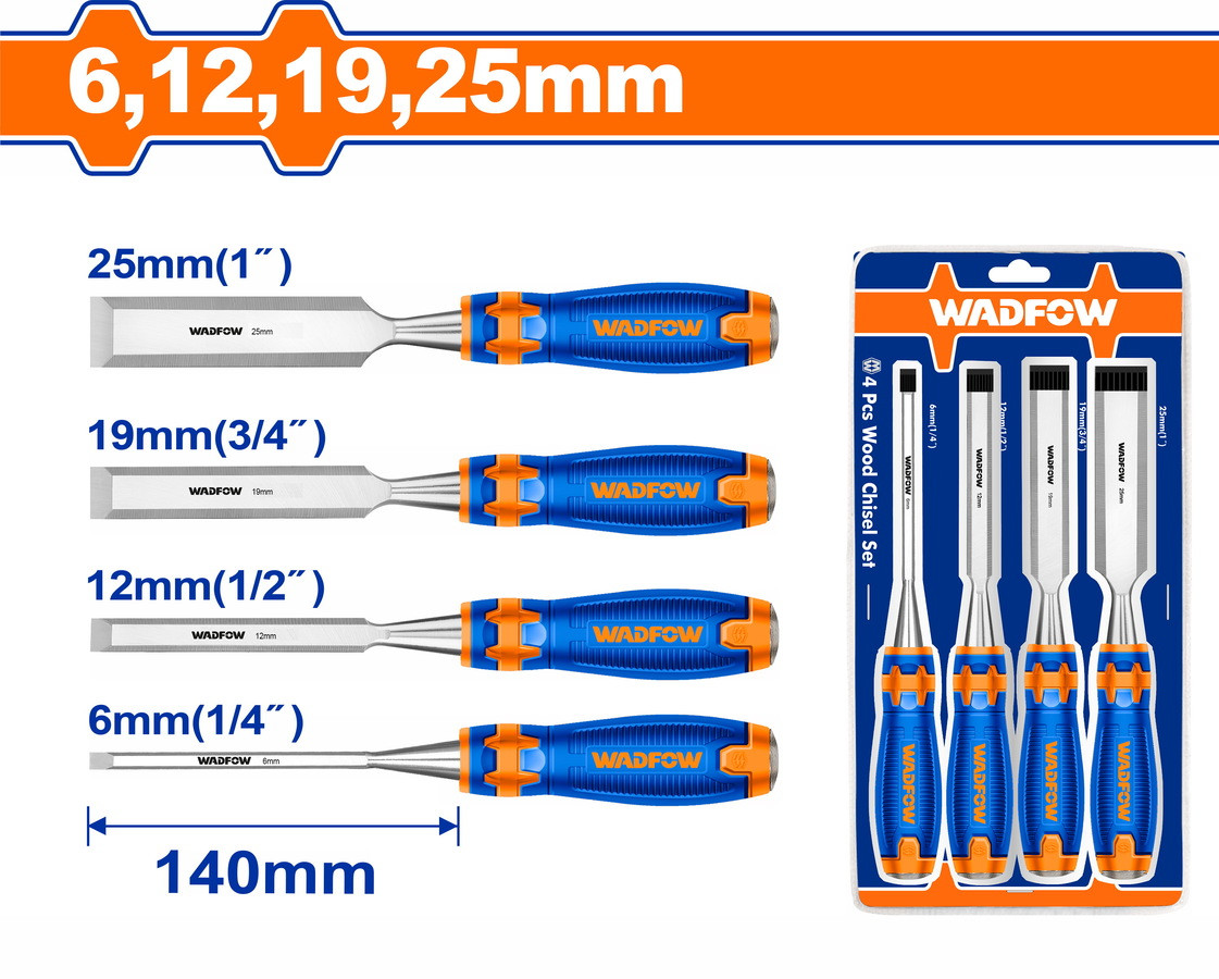 Wadfow 4 Pcs wood chisel set WWC2204