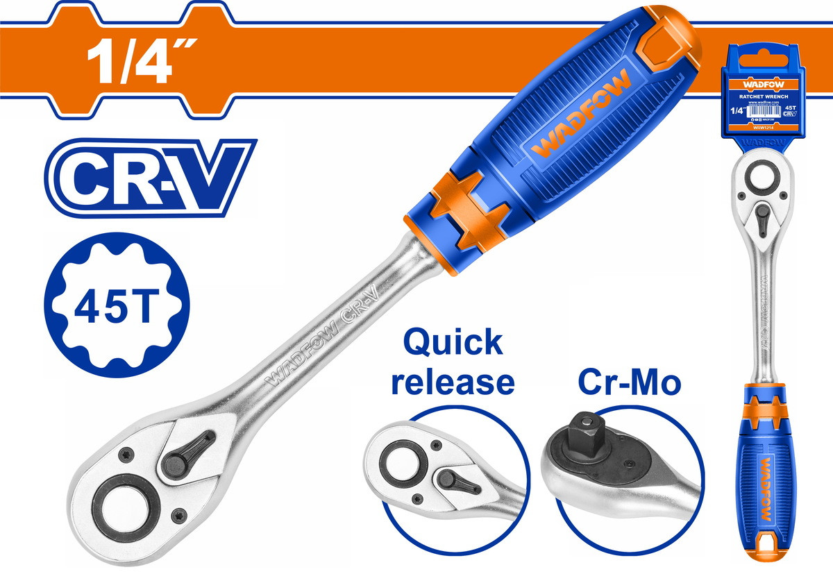 Wadfow 1/4" Ratchet wrench WRW1214