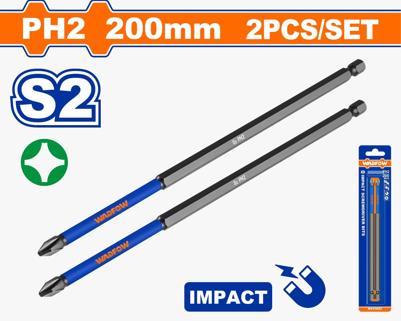 Wadfow Impact screwdriver bits WSV5K65