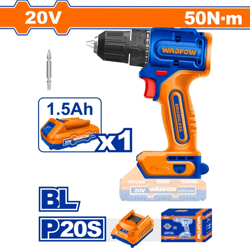 Wadfow 50Nm Brushless cordless Drill WCDP552
