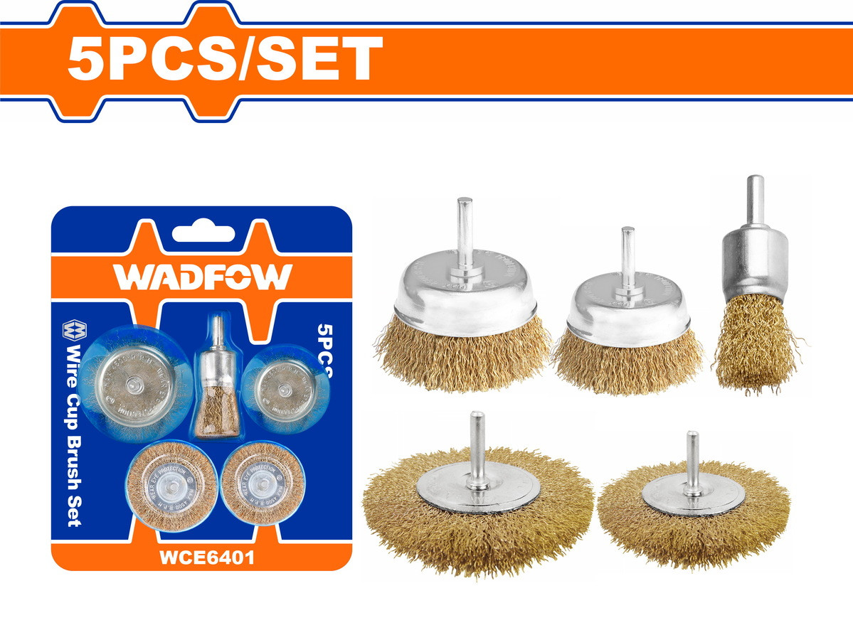 Wadfow  5 Pcs wire brush set WCE6401
