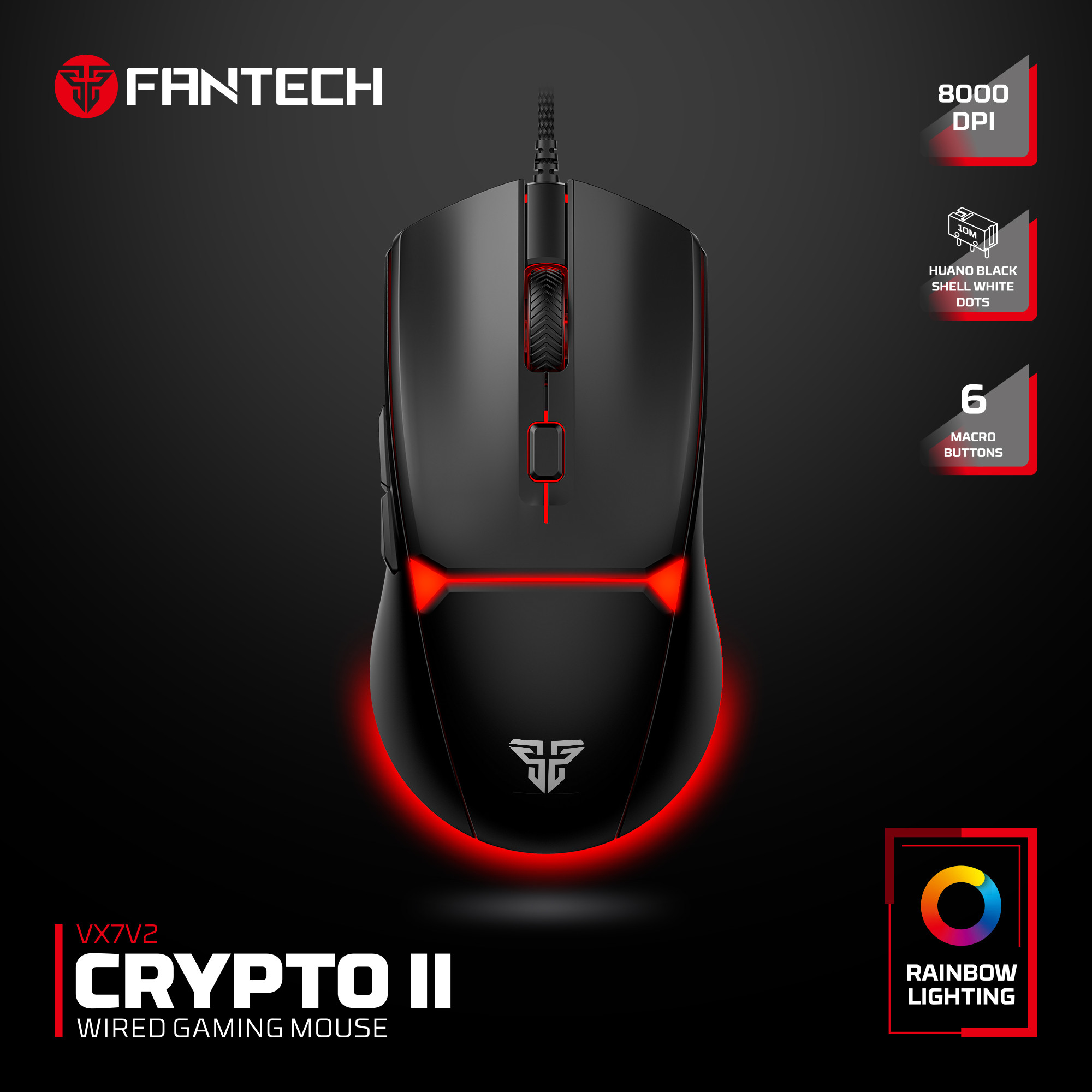 Fantech VX7V2 Crypto II Wired Gaming Mouse