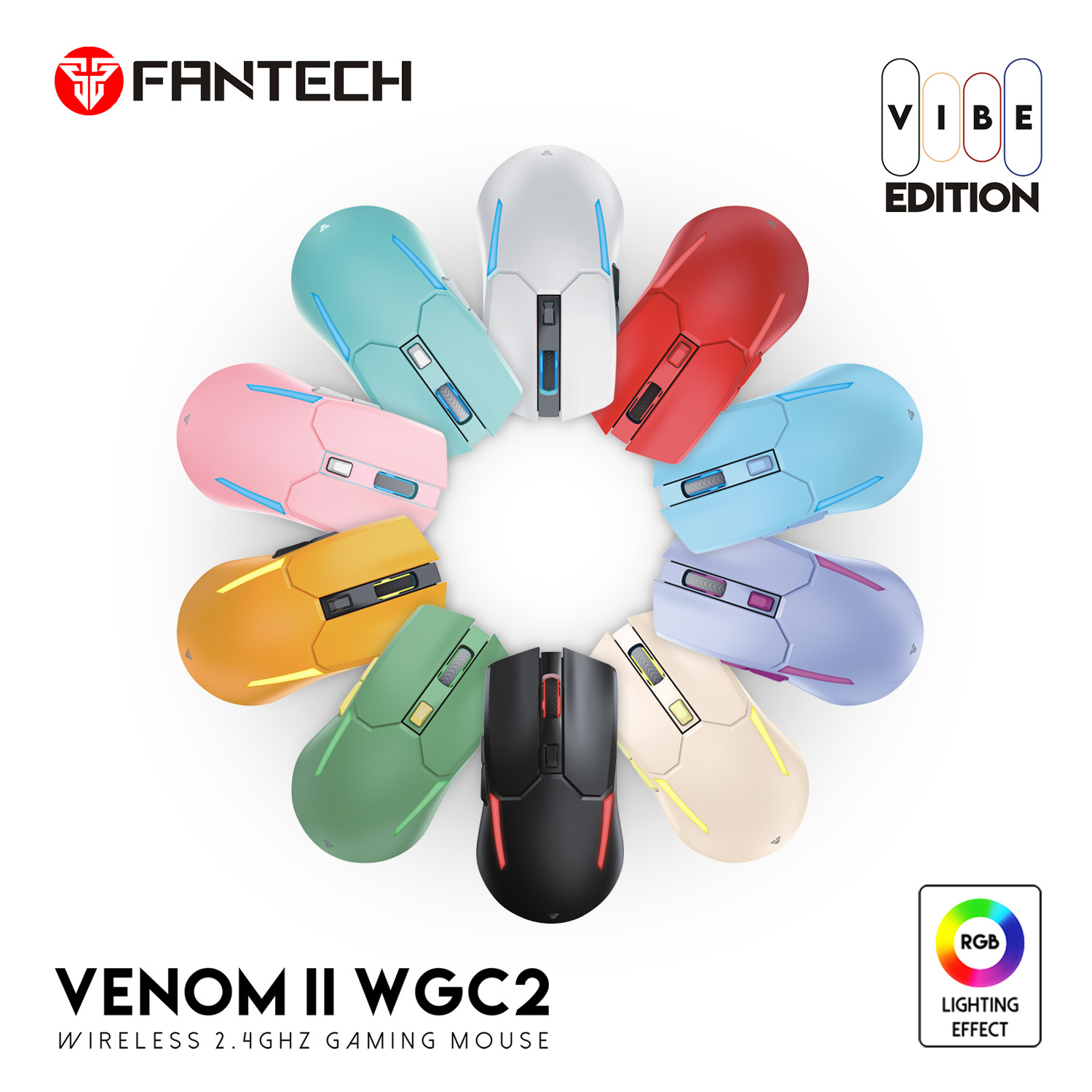Fantech Wireless Gaming Mouse VENOM II WGC2