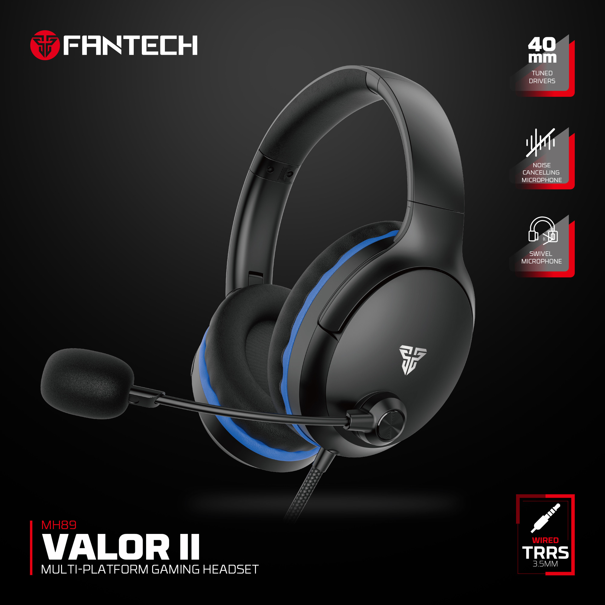 Fantech MH89 Valor II Wired Gaming Headset