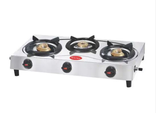 Baltra Gas Stove Turquoise Bgs 196 3 Burner Ss Body A I