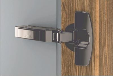 Hettich  Obsidian Black Sensys 8645i Hinge Base 3 (Crank 0°) with Mounting Plate & cover cap 9323480