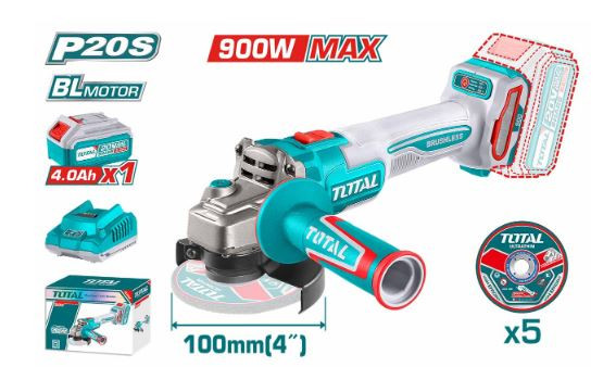 Total Cordless angle grinder TAGLI261021