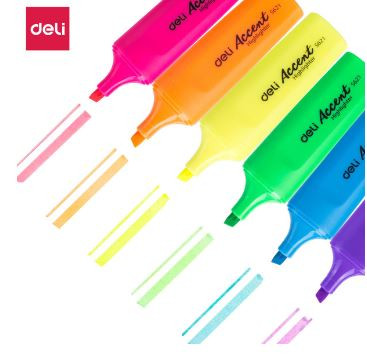 Deli ES621 Accent Highlighter 6 Colours