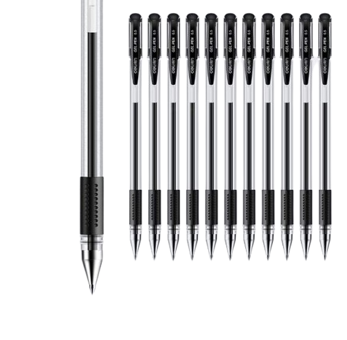 Deli Semi Gel Pen (Black) Mini Tip 0.5 mm 12Pcs/Box Q8-BK