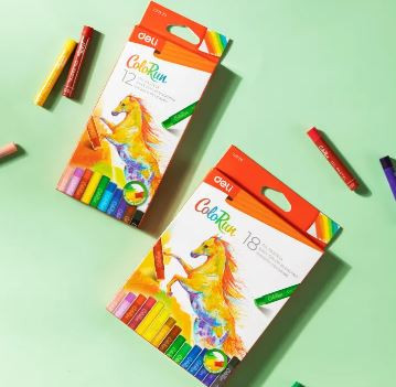 Deli ColoRun 12 Colours Oil Pastels EC20200