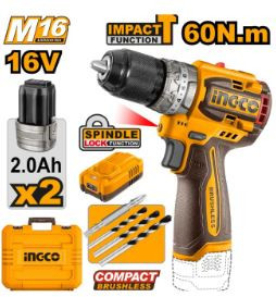 Ingco Compact Brushless Cordless Impact Drill CIDLI16682