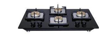Elic 4 Burner Gas Stove FLEXI HCT 470 DX LOTUS BRASS