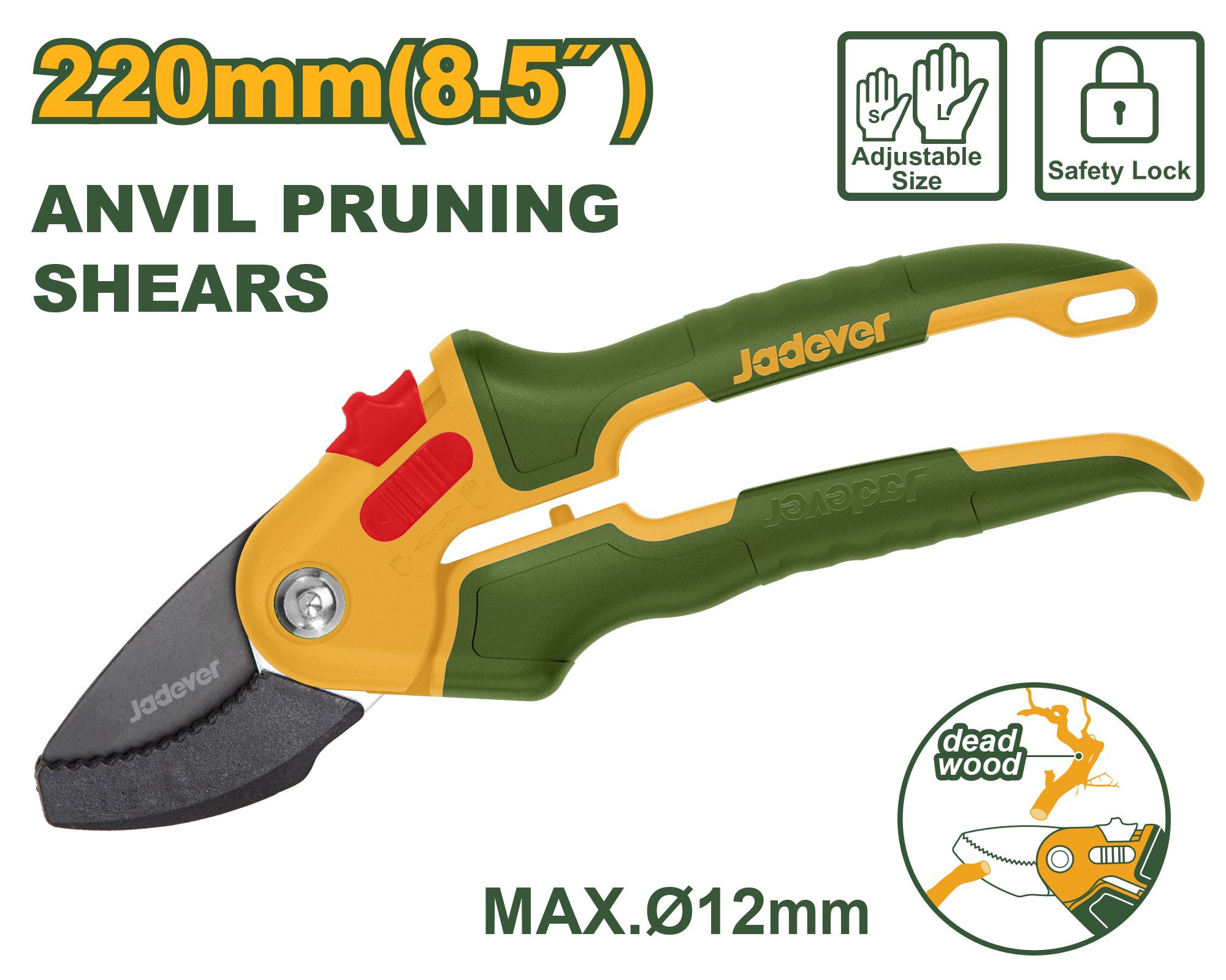JDPA1E04 Anvil Pruning Shears Jadever