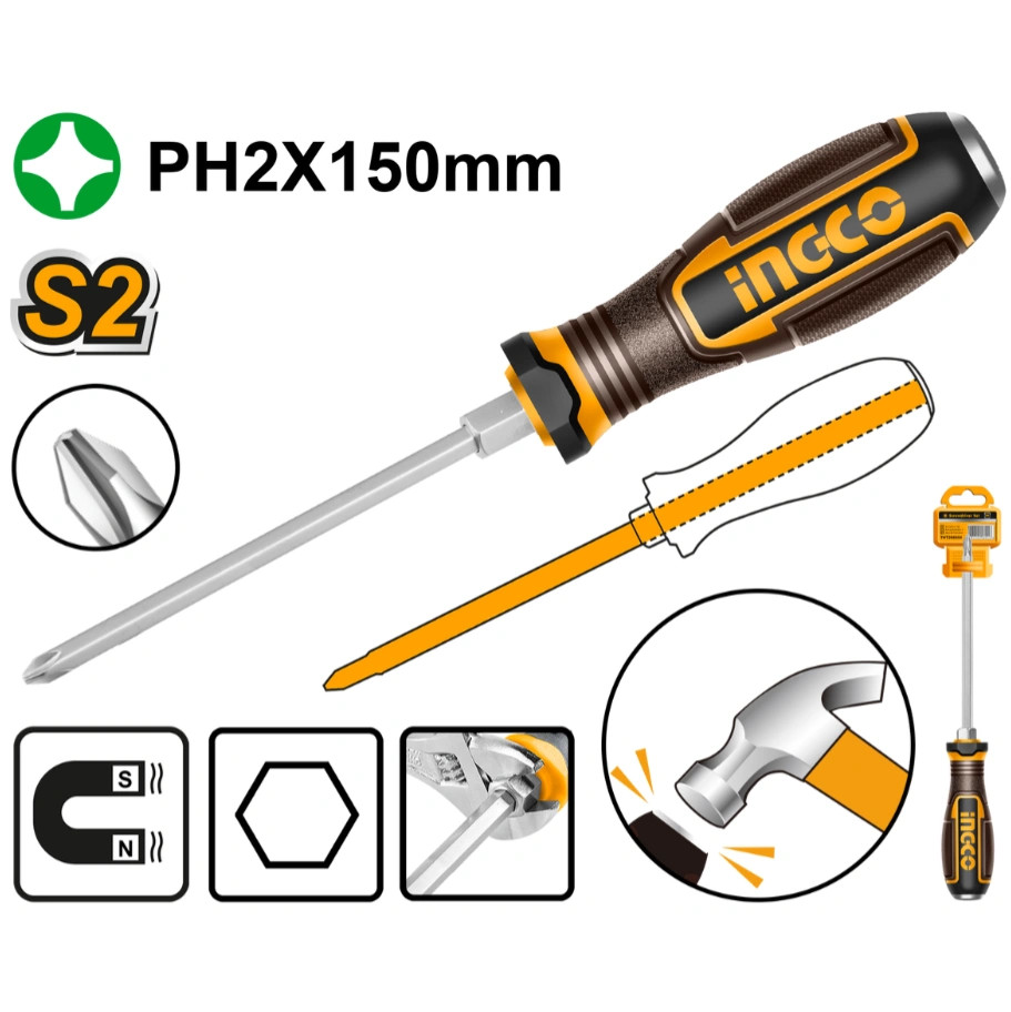 HGTPH2150 Phillips go-through screwdriver Ingco