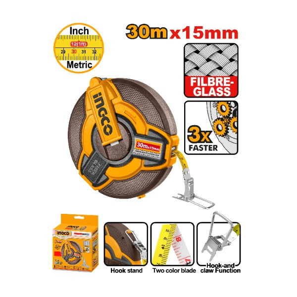 HFMT1830 Fibreglass measuring tape Ingco