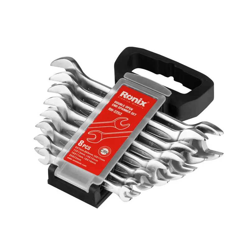 8 pcs Combination Spanner Set (Double Open, Plastic Bracket) RH-2252 Ronix