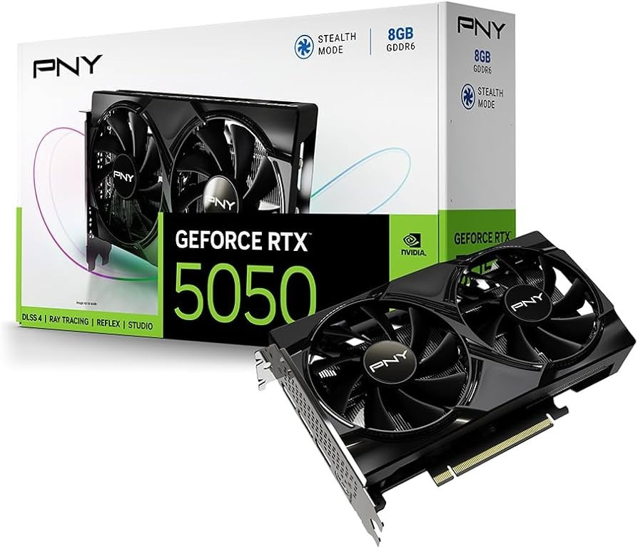 PNY GEFORCE RTX 5050 8GB DUAL FAN GRAPHICS CARD