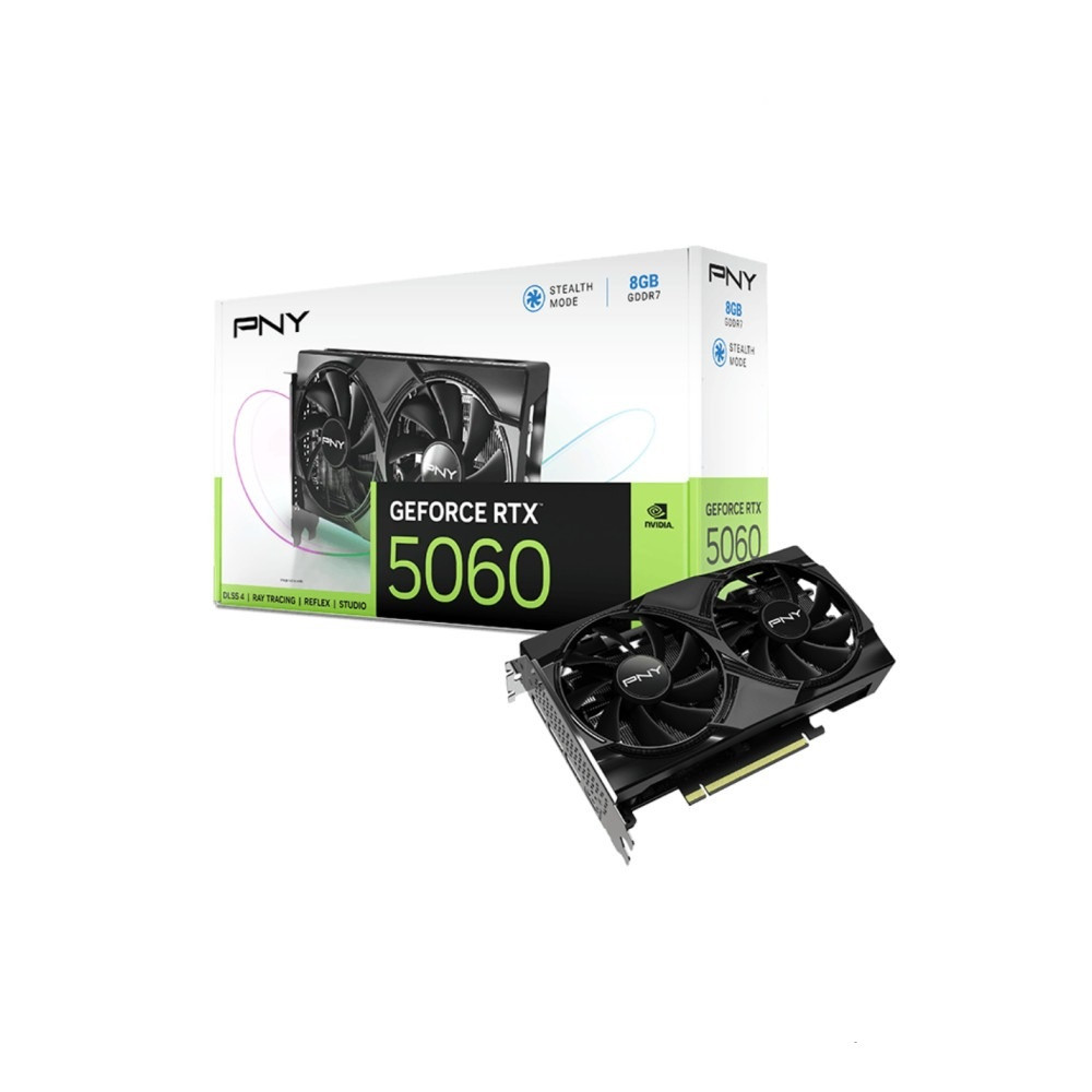 PNY GEFORCE RTX 5060 8GB DUAL FAN OVER CLOCKED GRAPHICS CARD