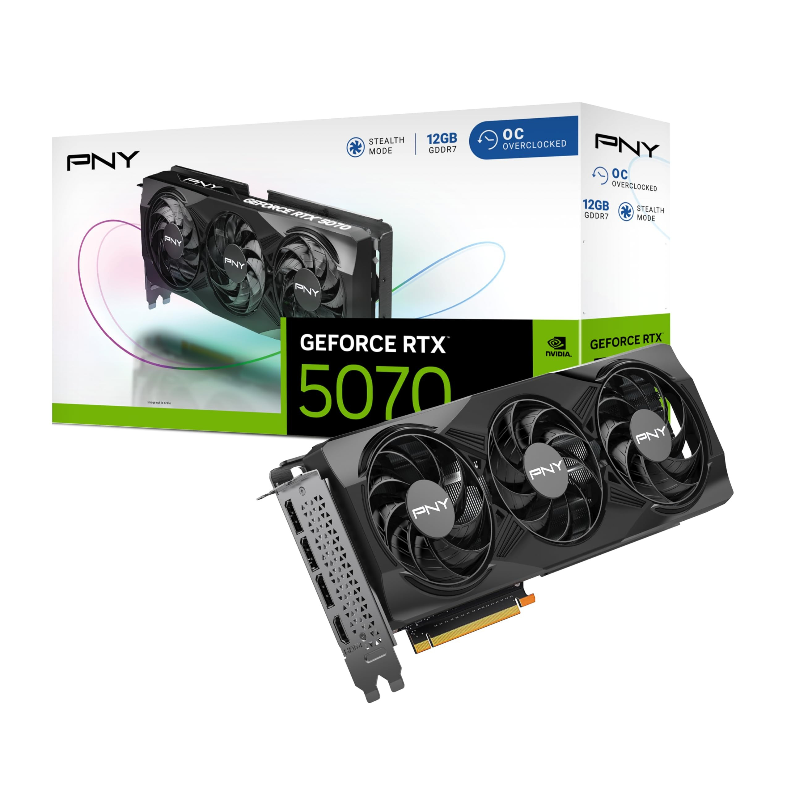 PNY GEFORCE RTX 5070 12GB TRIPLE FAN OVER CLOCKED GRAPHICS CARD