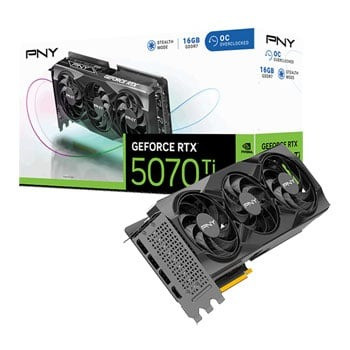 PNY GEFORCE RTX 5070TI 16GB TRIPLE FAN OVER CLOCKED ARGB GRAPHICS CARD