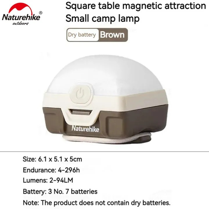 Naturehike Mini Magnet‑Base IPX5 Waterproof Camping Light