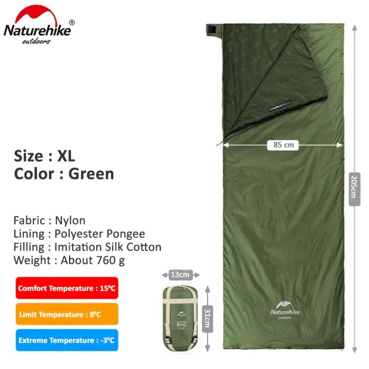 Naturehike Outdoor Camping Mini Ultra Sleeping Bag Quilt (XL)