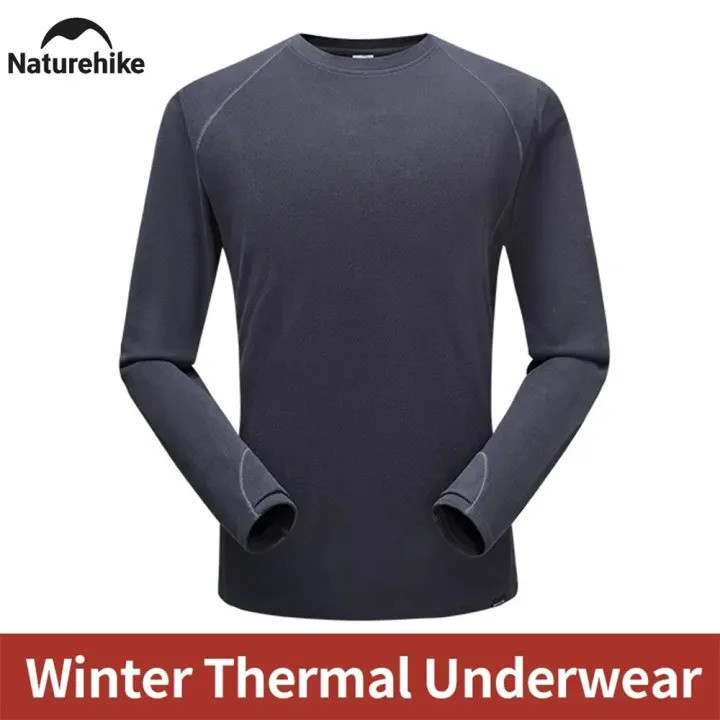Naturehike Outdoor Warm Crew Neck Double-sided Fleece Bottom Shirt Underwear