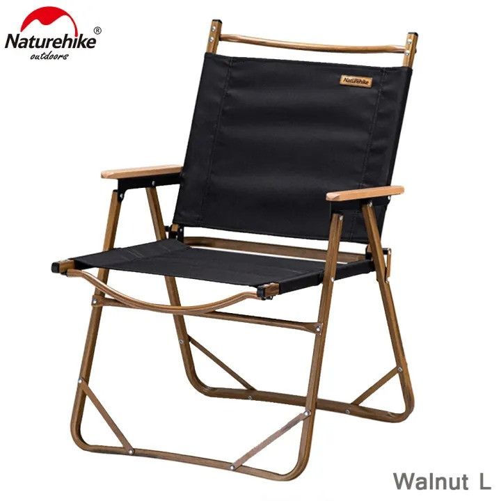 Naturehike Outdoor Furniture Wooden Grain Aluminum Foldable Chair Large