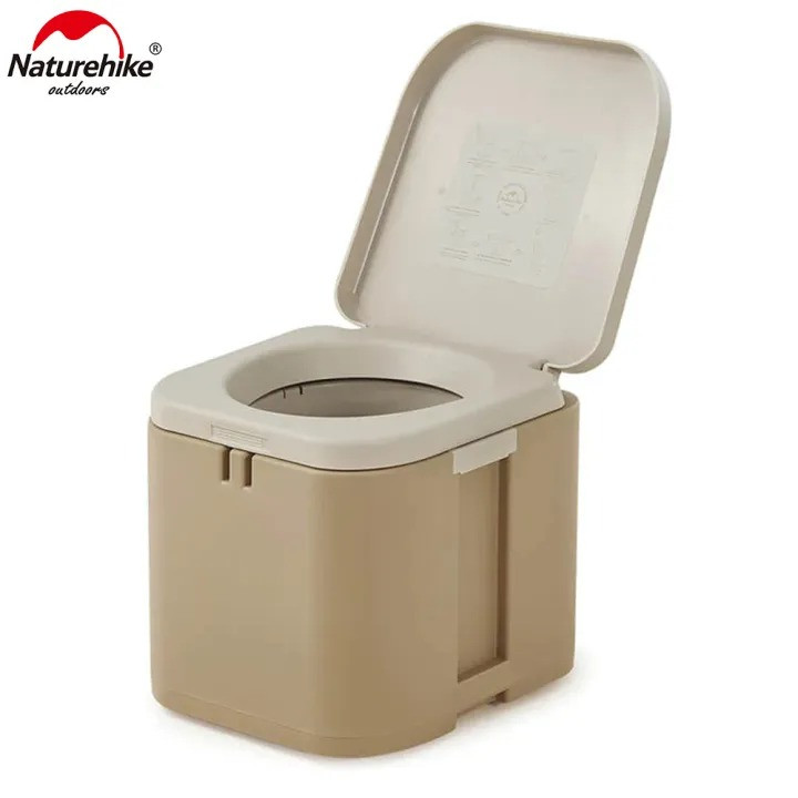 Naturehike Camping Mobile Toilet With Cover Outdoor Portable Removable Inside Barrel Trash Box Travel Urinal WC Toilet Seat