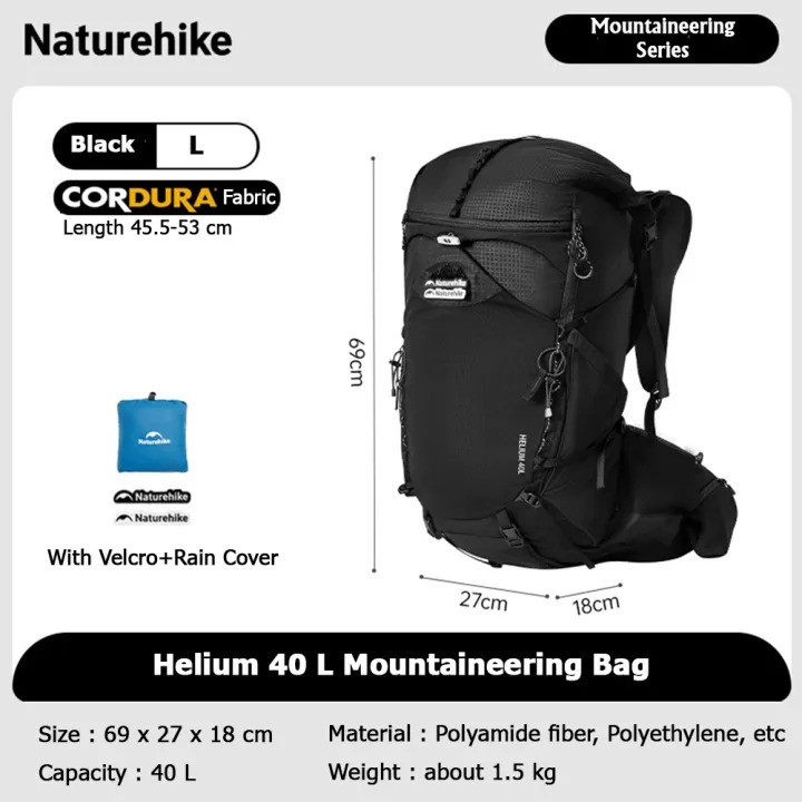 Naturehike Helium Series 40L Outdoor Camping Hiking Travel Backpack Bags Light Weight Backpack