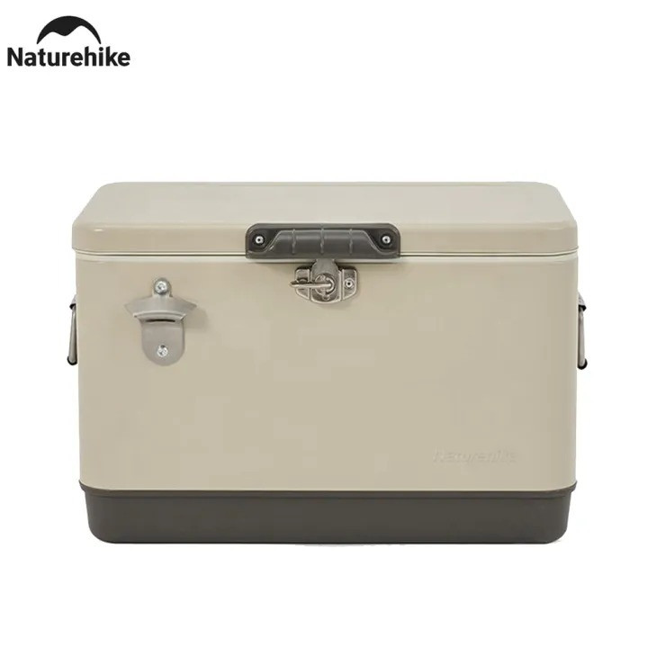 Naturehike Outdoor Camping Picnic 51L Large Capacity Retro Insulation Box Vintage Metal Cooler Box