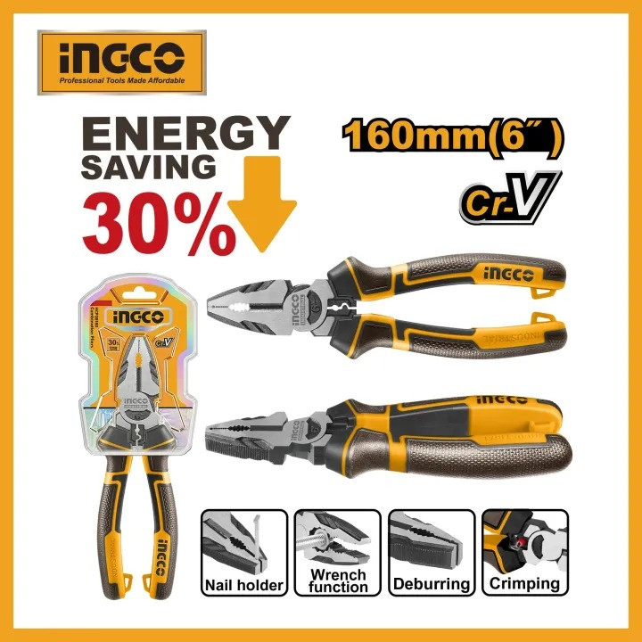 160mm High leverage combination pliers HHCP28160