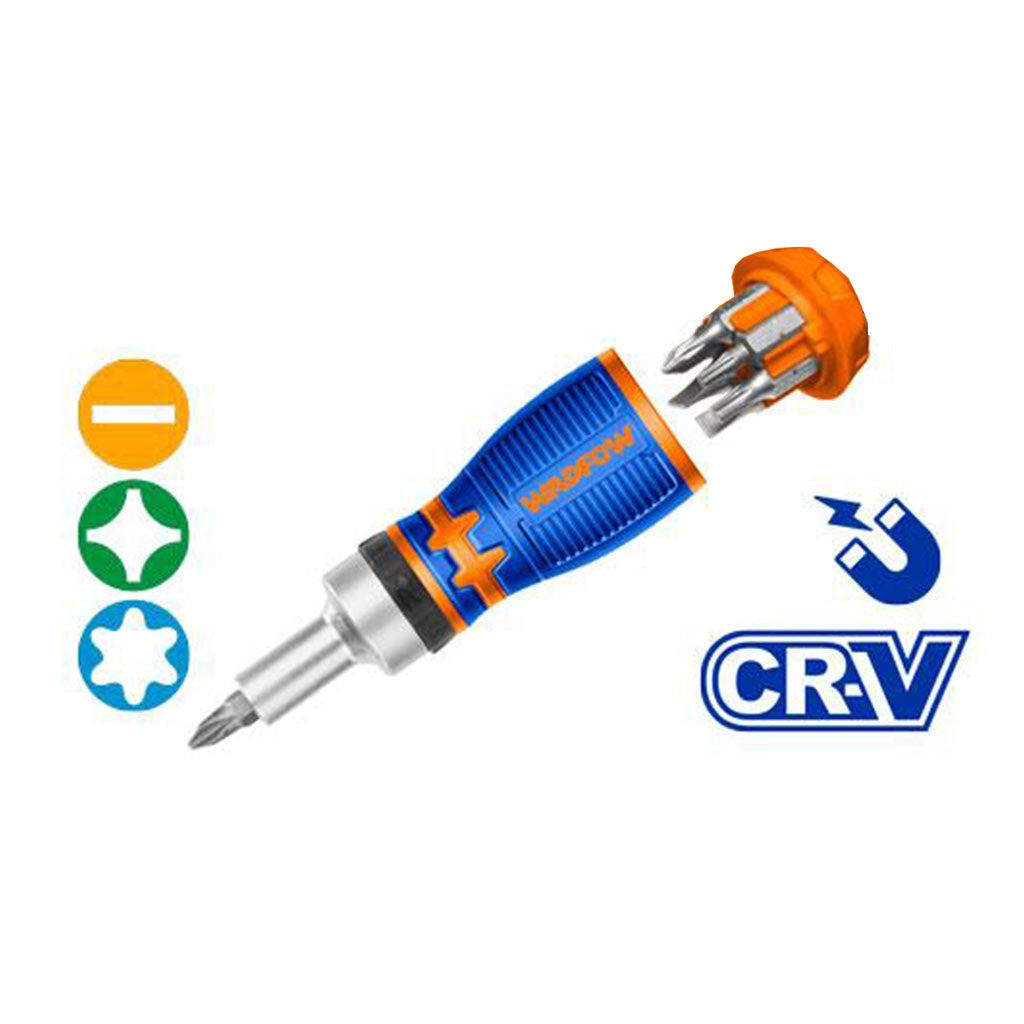 JDSS8608 8 in 1 Stubby Ratchet Screwdriver Set